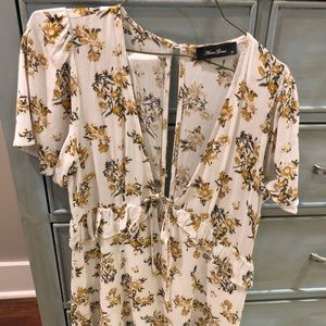 Lizard Thicket Yellow and Cream Floral Dress